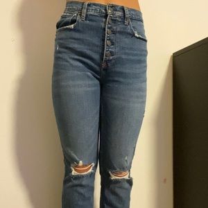 Multi button mom jeans